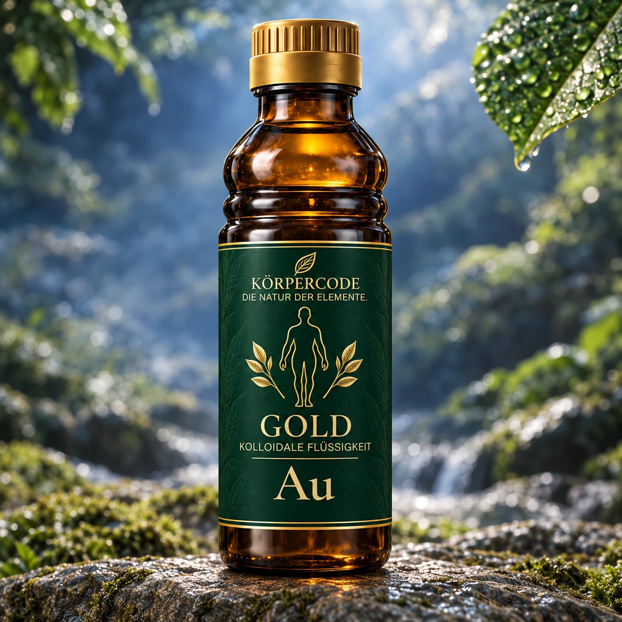 Körpercode Gold – Produktvisualisierung, 250 ml, 100 ppm